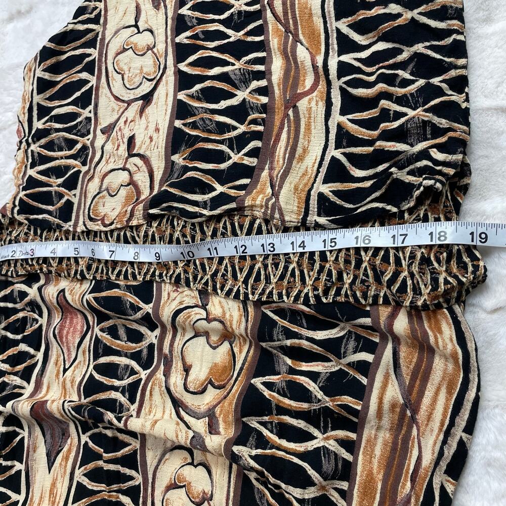 🔥 90s Rabbit Rabbit Rabbit Geometric Abstract Print Boho Tribal Safari Dress 10 - Picture 13 of 14